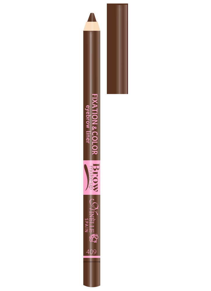 Карандаш-фиксатор для бровей Fixation&Color Eyebrow Liner тон 409 Карандаш-фиксатор для бровей Fixation&Color Eyebrow Liner тон 409Карандаш для бровей<br>-<br>Цвет: Серо-коричневый;