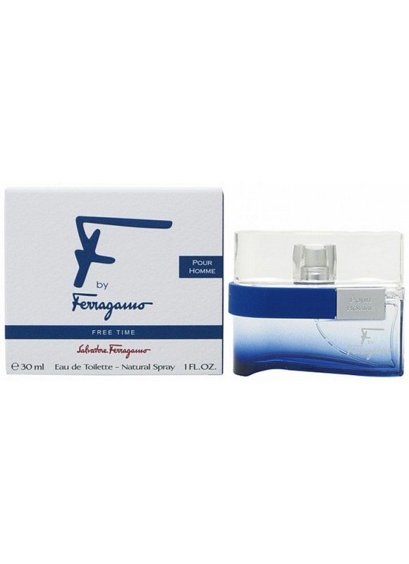 Туалетная вода F by Homme Free Time муж. 30 мл Туалетная вода F by Homme Free Time муж. 30 млТуалетная вода<br>F by Ferragamo Free Time Salvatore Ferragamo - аромат для свободных, активных мужчин, который относится к группе древесных фужерных ароматов. Этот новый аромат, составленный парфюмером Olivier Polge , F by Ferragamo Free Time был выпущен в продажу в 2011 году.<br>Стильный, необычный морской дизайн стеклянного флакона понравится всем тем, кто мечтает о бескрайних просторах, хочет как можно быстрее вырваться из крепких сетей шумной городской жизни. Композиция Free Time завет в летние путешествия! К верхним нотам композиции относятся взрывные, яркие, искрящиеся ноты лимона и будоражащие ноты имбиря. Нотами сердца станут возбуждающие ноты специй – зеленого кардамона и мадагаскарского розового перца. Нотами базы аромата станут теплые, согревающие ноты белого виргинского кедра, чувственного, влекущего мускуса и ветивера.<br>