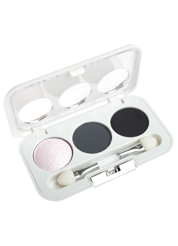 Тени для век трио Perfect Harmony Eyes тон 108 черный,серый,белый Тени для век трио Perfect Harmony Eyes тон 108 черный,серый,белыйТени для век<br>Мини-палетка компактных теней для век. Специально подобранные оттенки для создания гармоничных сочетаний.<br>Цвет: черный,серый,белый;