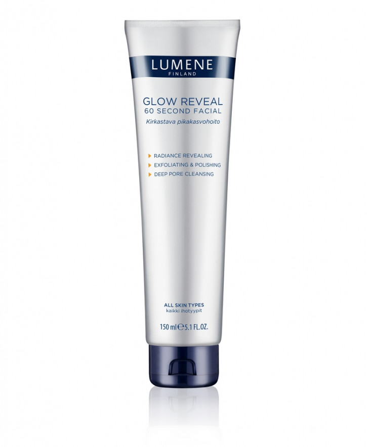 Очищающее средство для умывания Lumene Glow Reveal 60 секунд, 150 мл Очищающее средство для умывания Lumene Glow Reveal 60 секунд, 150 млКрем очищающий<br>С маслом семян арктической морошки и облепихи. Для всех типов кожи.<br>