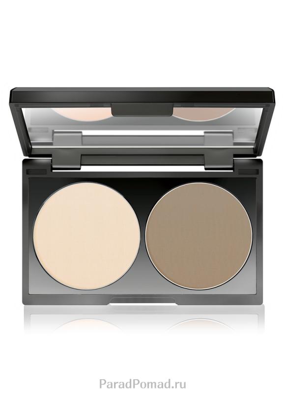 Контуринг-крем Duo Contouring Cream тон 8 Пепельный загар Контуринг-крем Duo Contouring Cream тон 8 Пепельный загарКонтуринг<br>КОНТУРИНГ - техника макияжа – используется для того, чтобы подчеркнуть естественную скульптуру и контуры лица. С ее помощью можно уравновесить и сбалансировать черты лица. Набор из двух подобранных оттенков кремовой текстуры Duo Contouring Cream:<br> 1) Темный тон – используйте для создания эффекта тени для выделения скул, затенения боковых поверхностей носа, смягчения углов и линии нижней челюсти, коррекции лба.<br> 2) Светлый тон используйте для выделения и акцентирования и высветления отдельных точек и участков на лице (наносите на скулы и выше скул, в центр лба и на надбровные кости, в центр переносицы и на подбородок).<br> В комплект входит вкладыш с пошаговой инструкцией нанесения/использования.<br>Цвет: Пепельный загар;