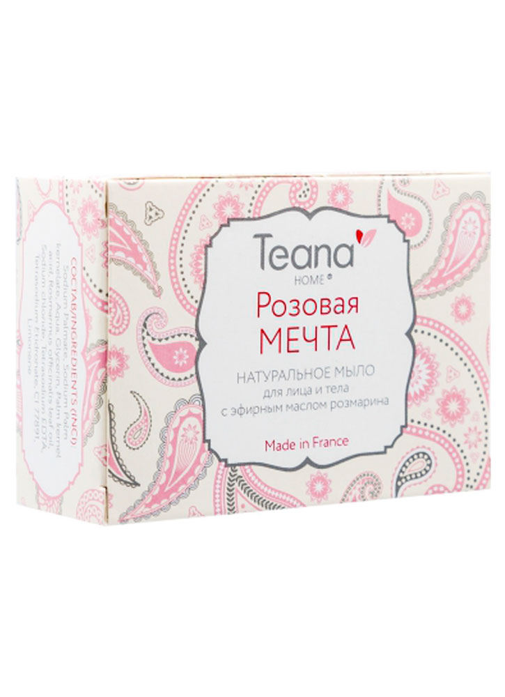 Мыло натуральное для проблемной и жирной кожи TEANA, "Розовая Мечта" с эфирным маслом розмарина
Мыло натуральное для проблемной и жирной кожи TEANA, "Розовая Мечта" с эфирным маслом розмарина