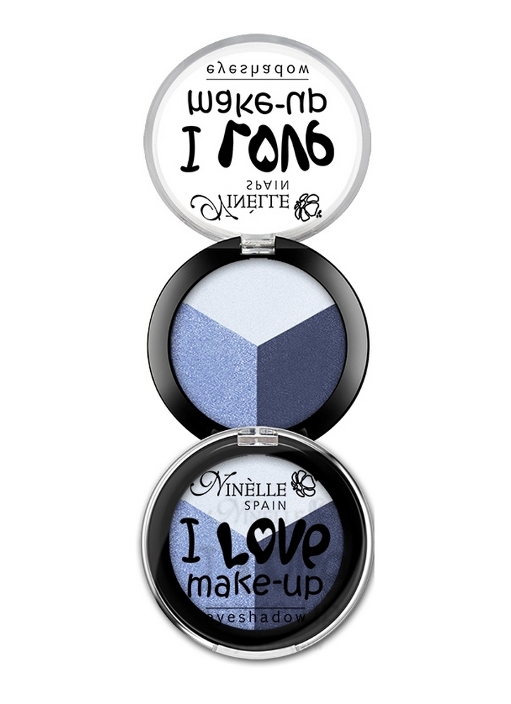 Тени для век I Love Make-Up тон 604 Небесно-синее трио Тени для век I Love Make-Up тон 604 Небесно-синее триоТени для век<br>Роскошные оттенки в мягкой пудровой текстуре.<br>Цвет: Небесно-синее трио;