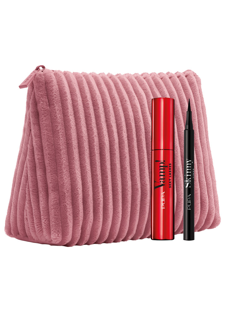 Набор косметический PUPA Kit Vamp! Sexy Lashes+Skinny Liner+Pochette
