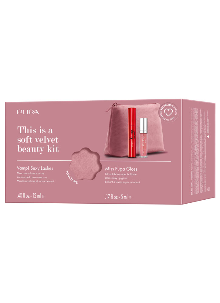 Набор косметический PUPA Kit Vamp!Sexy Lash+Miss Pupa Gloss+Pochette