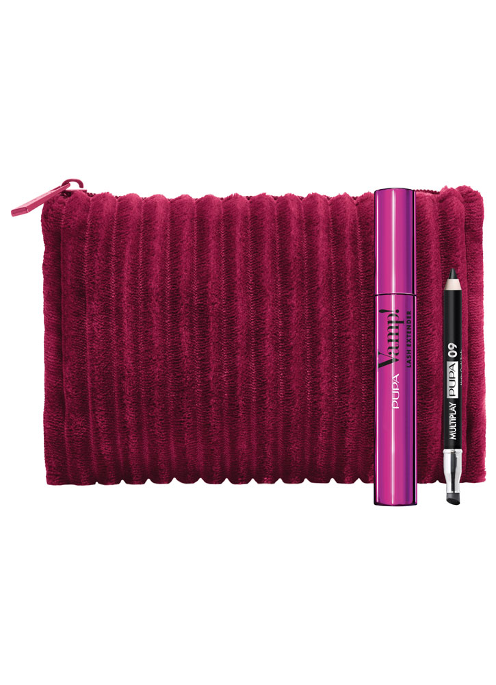 Набор косметический PUPA Kit Vamp! Lash Extender+mini Multiplay+Pochette