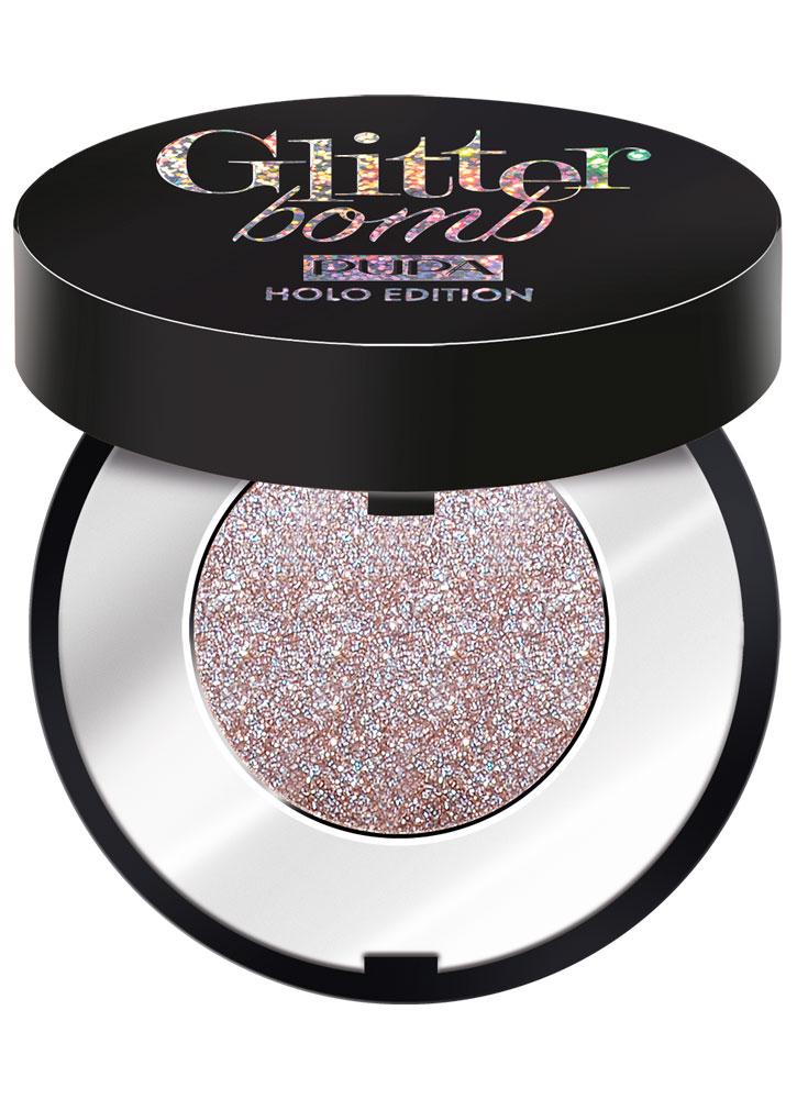 

Тени для век глиттерные Галактический сиреневый PUPA, Glitter Bomb Holo Edition