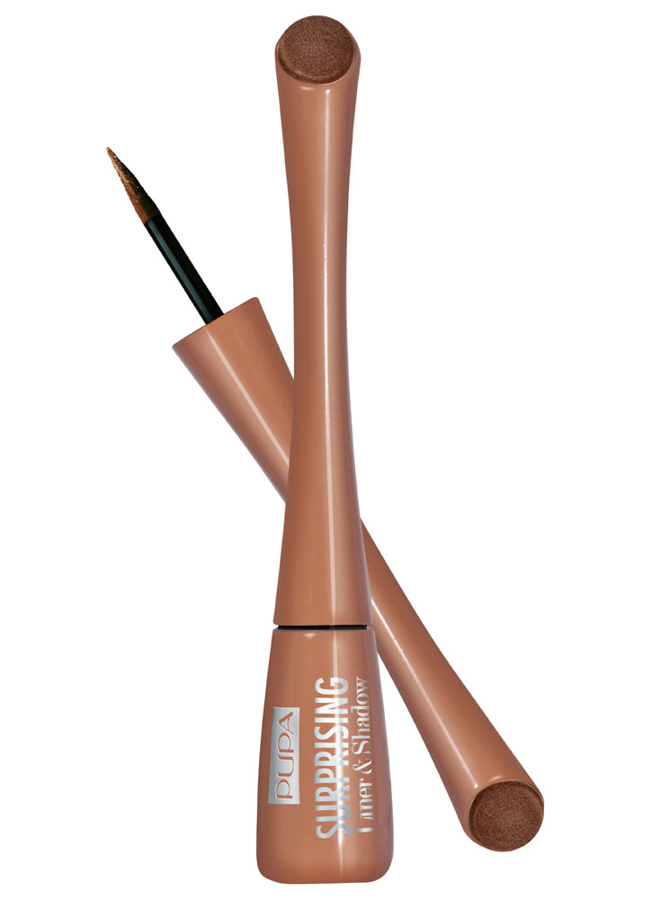 

Подводка для глаз и жидкие тени 2в1 Золотистый шоколад PUPA, SURPRISING LINER&SHADOW