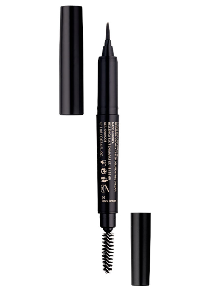 Фломастер-подводка для бровей RADIANT PROFESSIONAL MAKE-UP Brow Wizard Tattoo Pen 03 Темно-коричневый