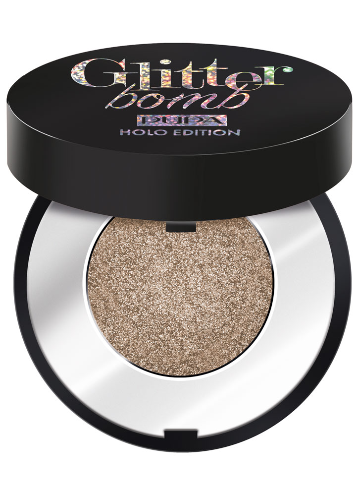 

Тени для век глиттерные Морозный розовый PUPA, Glitter Bomb Holo Edition