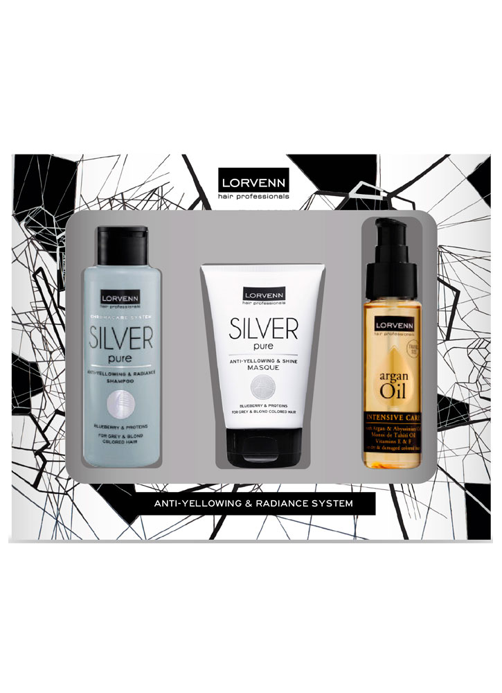 

Набор для ухода за волосами LORVENN, SILVER PURE