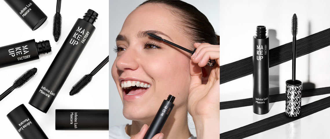 Новая удлиняющая и подкручивающая ресницы тушь Make Up Factory 
