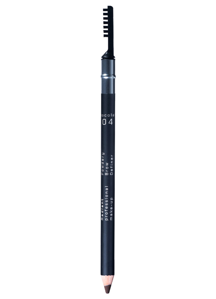 Карандаш для бровей пудровый  RADIANT PROFESSIONAL MAKE-UP Powdery Brow Definer 04 Шоколад