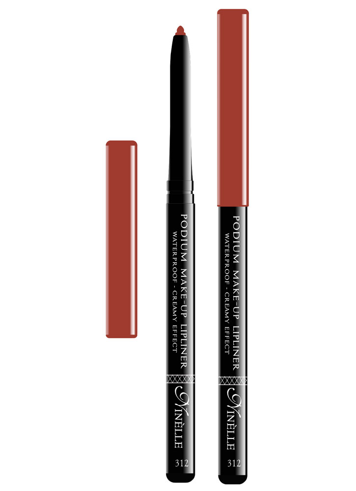 

Карандаш для губ водостойкий Красно-коричневый NINELLE, Podium Make-Up