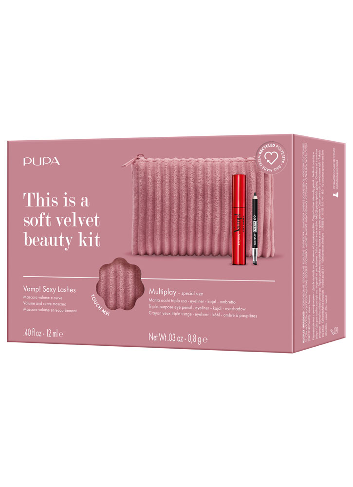 Набор косметический PUPA Kit Vamp! Sexy Lashes+mini Multiplay+Pochette
