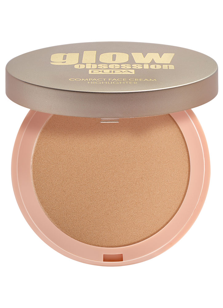 

Крем-хайлайтер для лица компактный Золото PUPA, Glow Obsession Compact Face Cream Highlighter