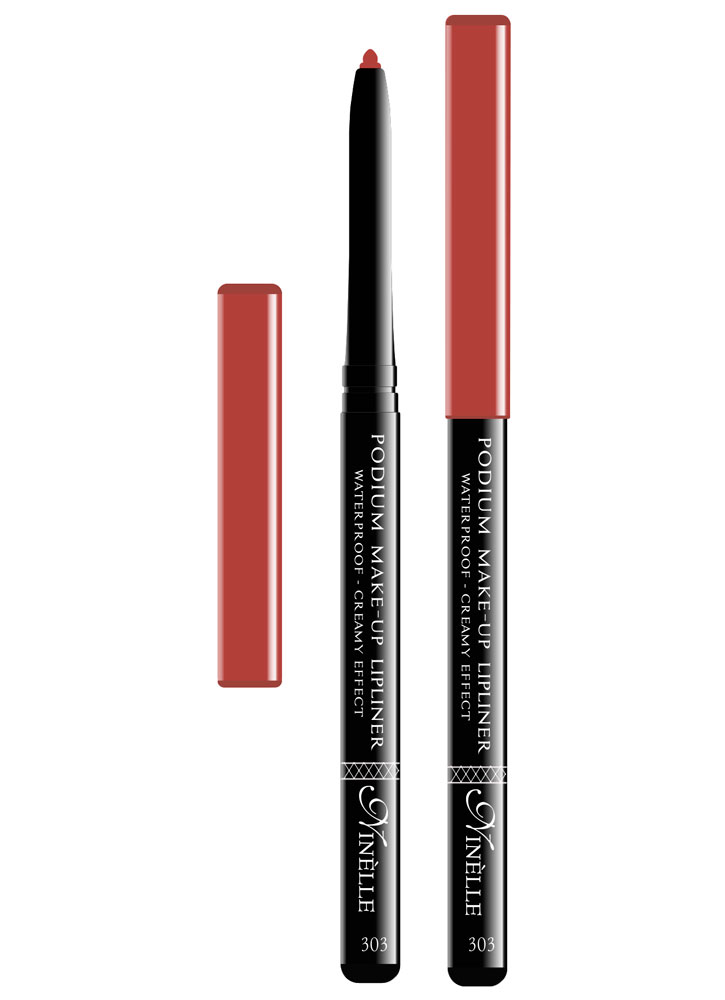 

Карандаш для губ водостойкий Коричнево-бежевый NINELLE, Podium Make-Up