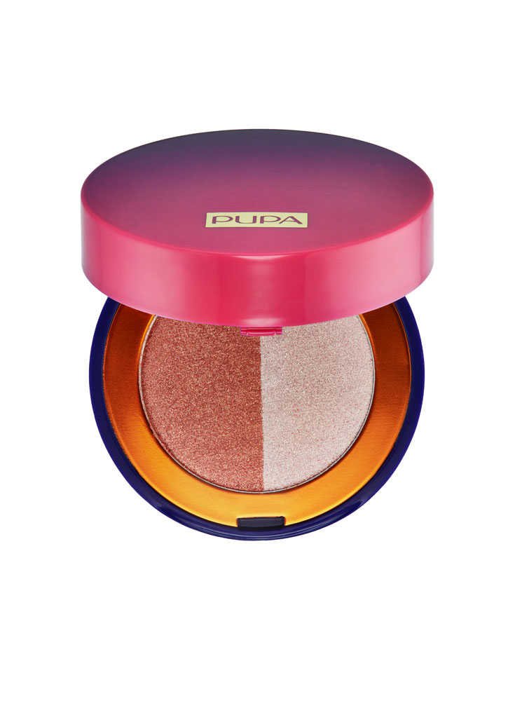 

Тени для век двойные компактные Вечеринка на закате PUPA, SUNSET BLOOMING DUO EYESHADOW