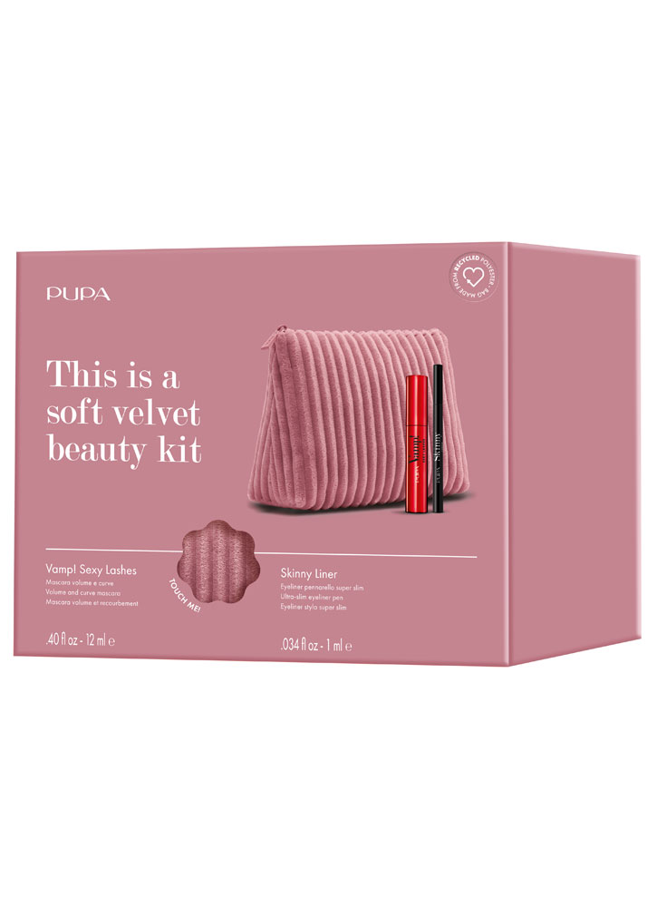 Набор косметический PUPA Kit Vamp! Sexy Lashes+Skinny Liner+Pochette