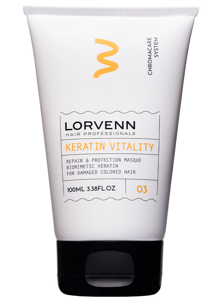 Маска для поврежденных, окрашенных волос LORVENN HAIR PROFESSIONALS Keratin Vitality