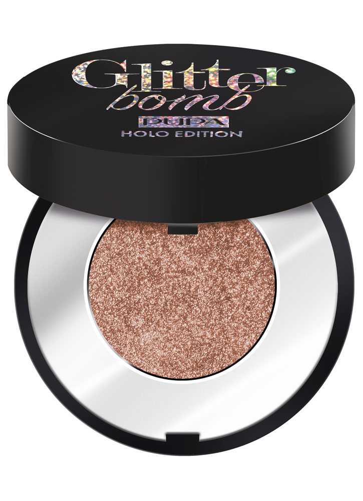 

Тени для век глиттерные Кристаллизованный бронзовый PUPA, Glitter Bomb Holo Edition