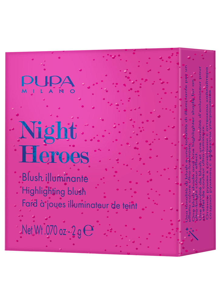 Румяна для лица сияющие PUPA Night Heroes  001 Неравнодушное отношение