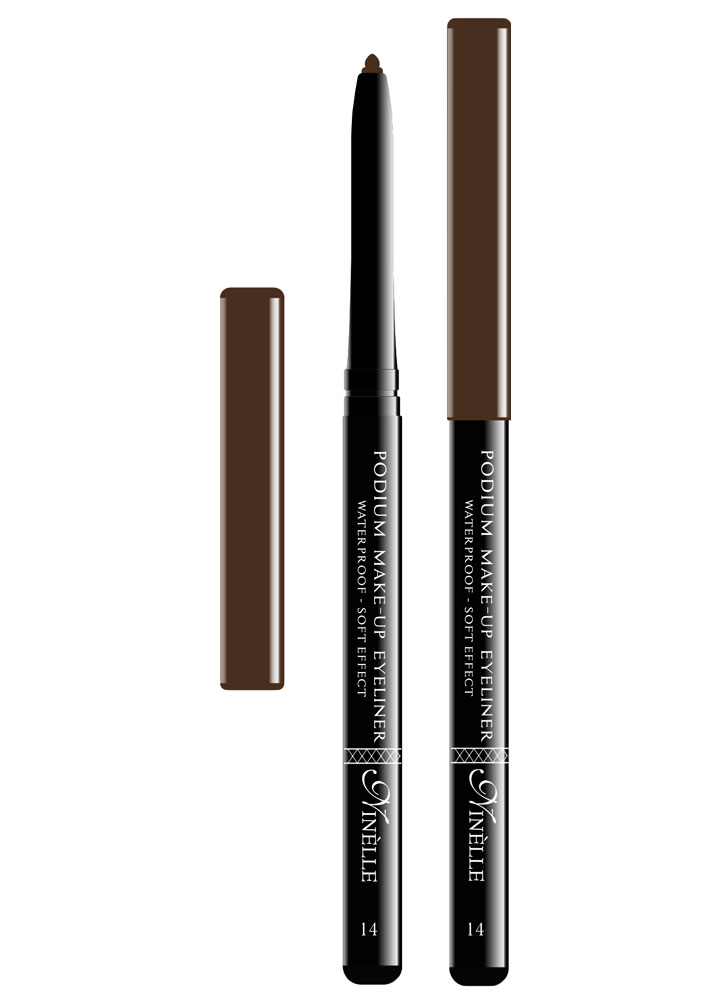 

Карандаш для глаз водостойкий Коричневый NINELLE, Podium Make-Up