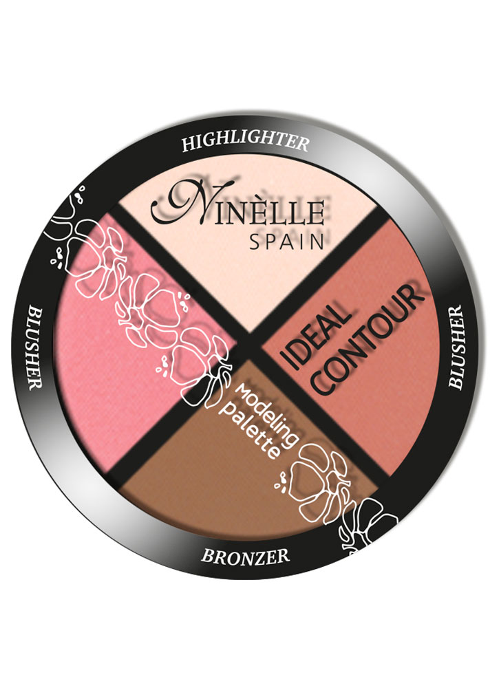 

Палетка для моделирования лица Холодные оттенки NINELLE, Ideal Contour