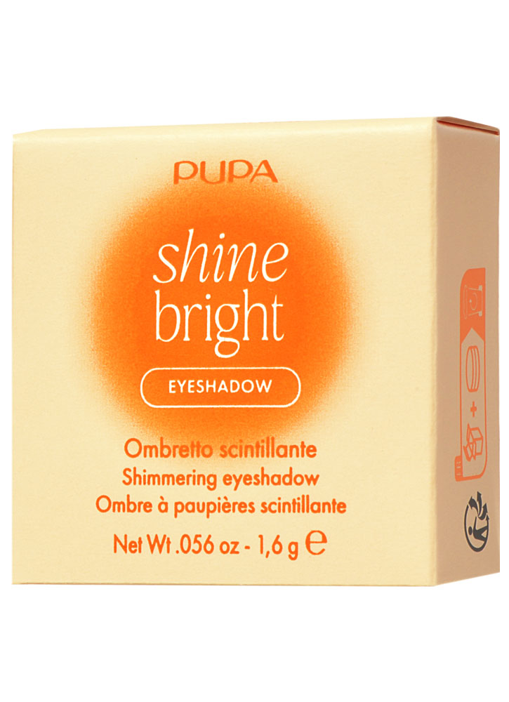 Тени для век мерцающие PUPA MILANO Shine Bright  002 Чистое золото