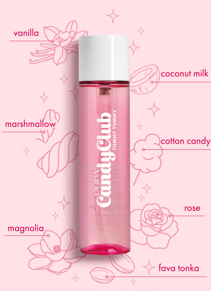 Парфюм для волос PUPA MILANO Candy Club  001 Молочный коктейль с зефиром