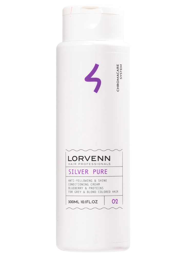 Крем-кондиционер нейтрализующий желтизну волос  LORVENN HAIR PROFESSIONALS Silver Pure