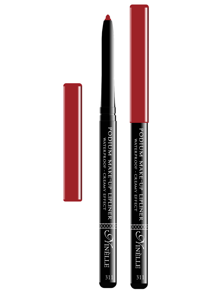 

Карандаш для губ водостойкий Темно-красный NINELLE, Podium Make-Up