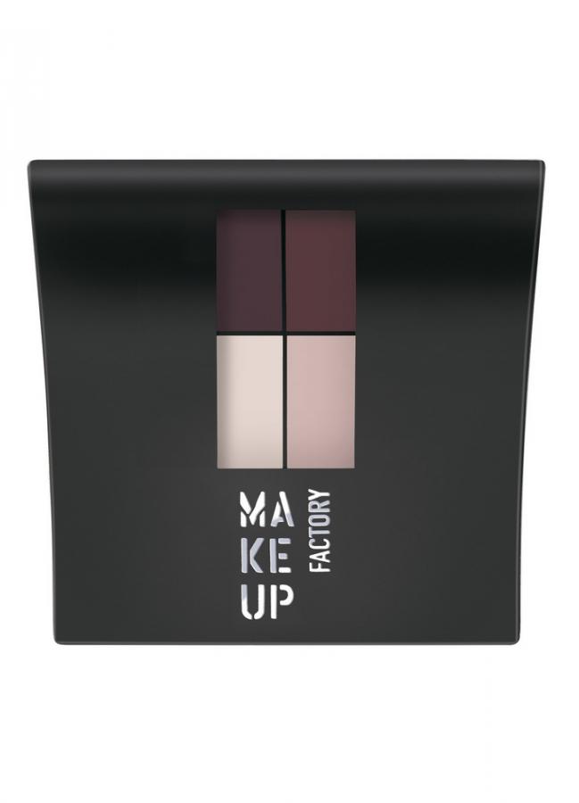 

Тени для век баклаж/темный баклажан/светло-розовый/розово-бежевый MAKE UP FACTORY, Mat Eye Colors