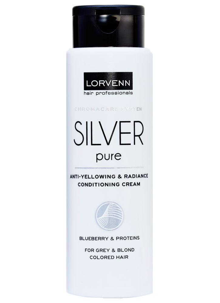 Крем-кондиционер нейтрализующий желтизну волос LORVENN HAIR PROFESSIONALS Silver Pure