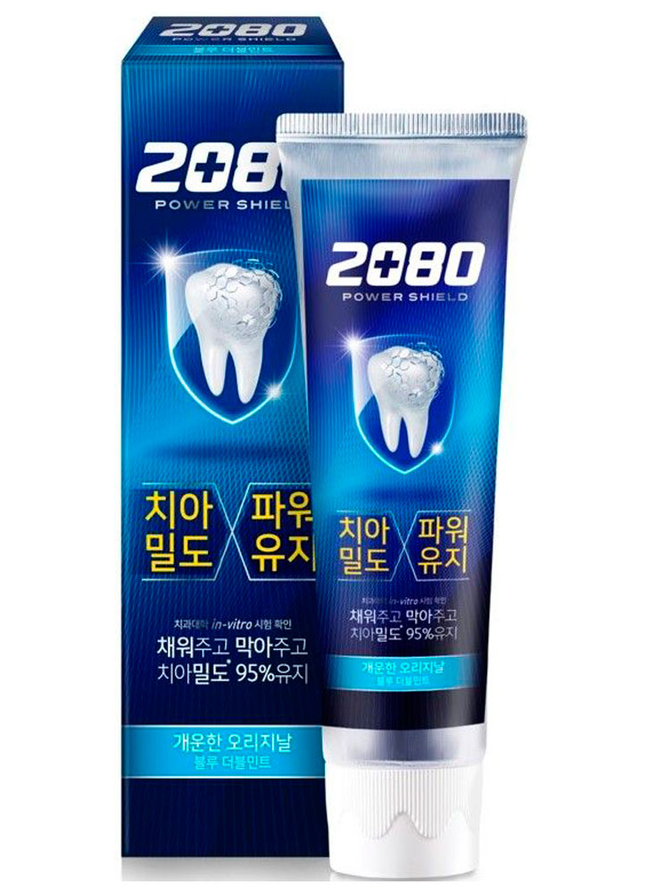 

Зубная паста супер защита Блю DENTAL CLINIC 2080, Power Shield Blue Double Mint