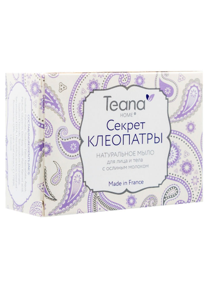 

Мыло натуральное для сухой и чувствительной кожи TEANA, "Секрет Клеопатры" с ослиным молоком