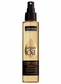 Спрей для волос, с аргановым маслом, витаминами Е и F, UV фильтром Ultra Light Argan Oil 125 мл LORVENN