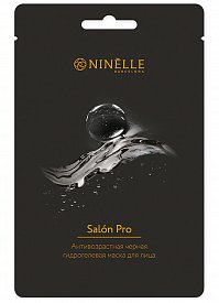 Маска для лица гидрогелевая антивозрастная черная Salon Pro NINELLE